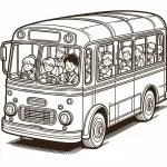 School Bus with Kids 🏫👦👧🚌