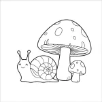 Adorable Snail with Mushroom in the Forest 🐌🍄🌿