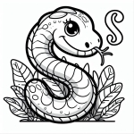 Snake with Letter S 🐍