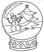 Snow Globe with Happy Snowman and Christmas Tree ❄️☃️🎄