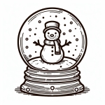 Snow Globe with a Snowman ⛄ inside ❄️⛄🏡
