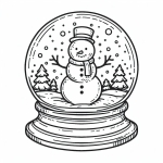 Snow Globe with Snowman ⛄ and Trees ❄️⛄🏡🌲