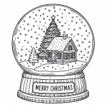 Snow Globe with House and Christmas tree ❄️🏡🎄