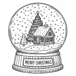 Snow Globe with House and Christmas tree ❄️🏡🎄