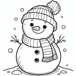Snowman ⛄ with Scarf ❄️🧣