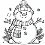 Snowman ⛄ with Scarf ❄️🧣