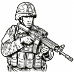 Soldier with Gun