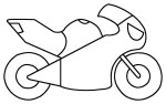 A Sleek Motorcycle with an Aerodynamic Design and Windshield 🏍️💨🛣️