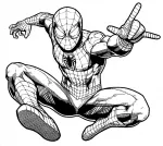 Spiderman Jumping Web-Shooting Hand Gesture 🕷️🤸‍♂️🕸️