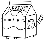 Strawberry Milk Cat Design with Kawaii Features 🍓🐱💕