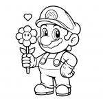 Super Mario Holding Cute Flower 🌸🎮