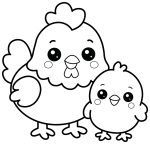 Sweet Mother Hen and Her Tiny Baby Chick 🐔🐥💛