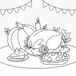 A Delicious Thanksgiving Feast with Pumpkin Pie and Turkey 🦃🍁🍂