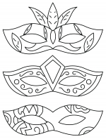 Three Decorative Carnival Masks for Festive Parties and Celebrations 🎭✨🎪🌿