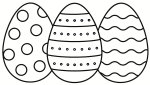 Three Simple Decorated Easter Eggs: Polka Dots, Lines and Dots, Wavy Pattern 🥚🎨