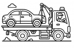 Tow Truck with Driver Towing Car 🚛👨‍🔧🚗