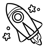 Toy Rocket Flying Between the Stars 🚀✨🌠🪐💫