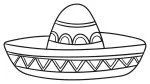 Traditional Mexican Hat with Colorful Patterns 🎩🌮🇲🇽
