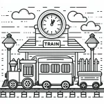 A Train at Train Station 🚂🏫