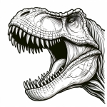 T-Rex Head Showing Teeth 🦖🦷