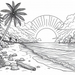 Tropical Beach Sunset 🌅🏝️