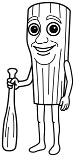 Tung Tung Sahur Wooden Figure with Baseball Bat ⚾️😊