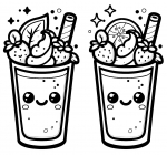 Two Adorable Smoothies 🍹🍊🍓😊