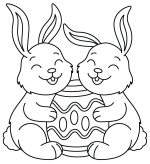 Two Cheerful Bunnies Holding a Beautiful Easter Egg 🐰🥚🌷🎉✨