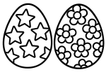 Two Cute Easter Eggs: One Decorated with Stars, the Other with Flowers 🌟🌸🐣🥚