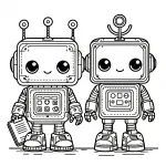 Two Cute Robots 🤖💖🤖💖