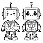 Two Cute Robots 🤖💖🤖💖