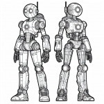 Two Robots Standing 🤖🤖