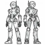 Two Robots Standing 🤖🤖