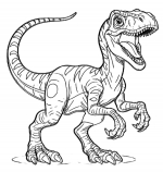 Velociraptor Dinosaur Roaring Standing 🦖⚡🌿