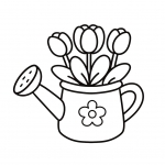 Watering Can with Flowers Inside 🌸🌷💧