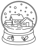 Winter Wonderland Snowglobe Scene ❄️🏠🌨️