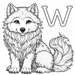 Wolf with Letter W 🐺