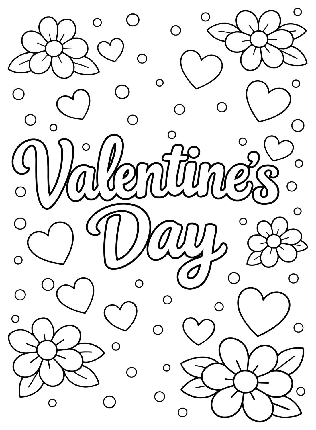Celebrate Valentine Coloring Page